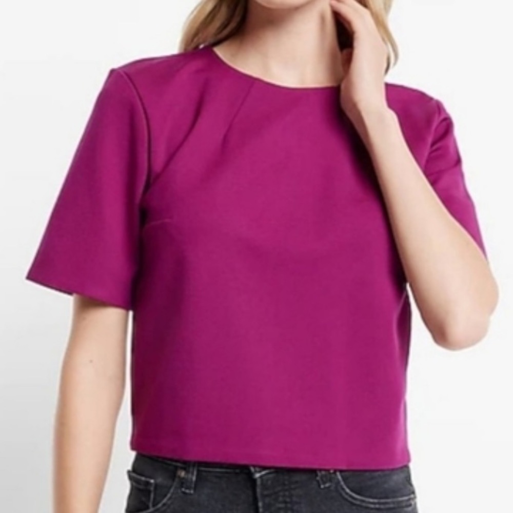 New EXPRESS Skimming Ponte Boxy Tee Size Medium